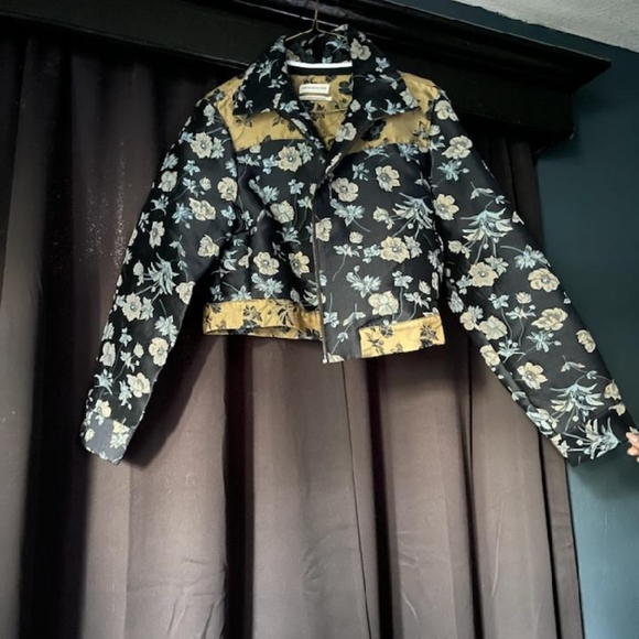 Urban Outfitters Floral Zip Crop top Jacket | L-6 - Picture 3 of 12